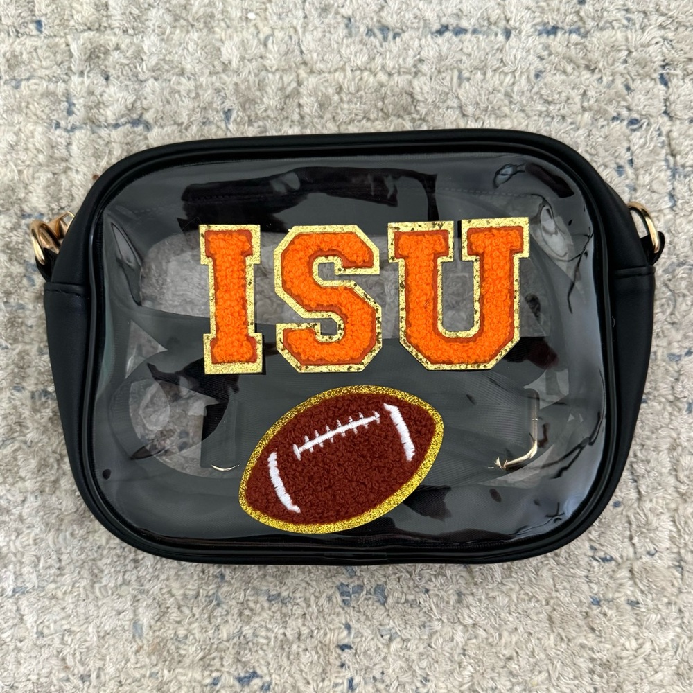 Clear crossbody stadium bag